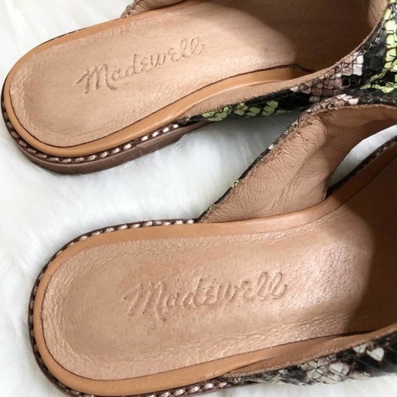 Madewell Slide Sandal in Snake Embossed Leather - Picture 7 of 12